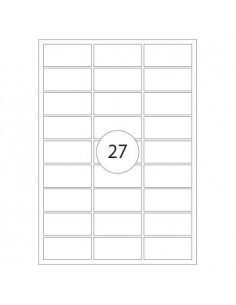 Etiquetas 63.5x29.6mm Transp. Mate Inkjet  25fls 675 Etique