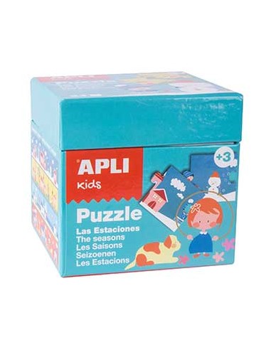 Jogo Puzzle Apli Kids Tema 4 Estações 24 Peças