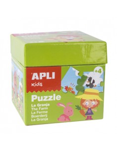 Jogo Puzzle Apli Kids Tema A Fazenda 24 Peças