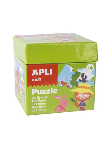 Jogo Puzzle Apli Kids Tema A Fazenda 24 Peças