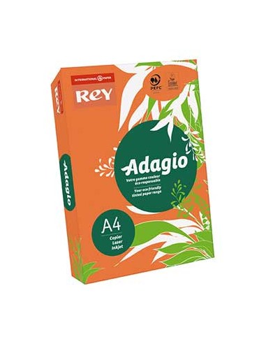 Papel Fotocopia Adagio(cd21) A4 80gr Laranja Intenso 1x500