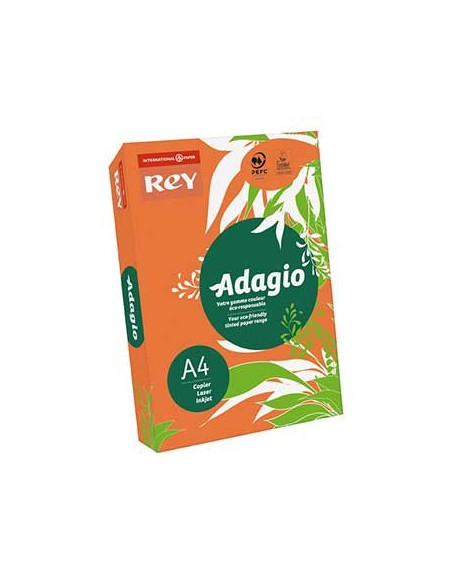 Papel Fotocopia Adagio(cd21) A4 80gr Laranja Intenso 1x500