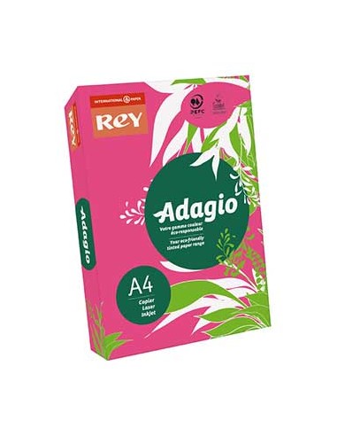 Papel Fotocopia Adagio(cd23) A4 80gr Fuchsia 1x500Fls