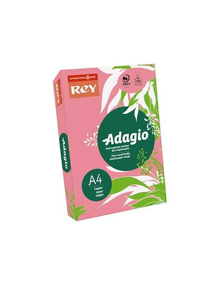 Papel Fotocopia Adagio(cd13)A4 80gr Rosa Fluorescente 1x500F