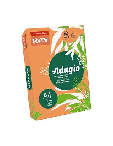 Papel Fotocopia Adagio(cd12)A4 80gr Laranja Fluor 1x500Fls