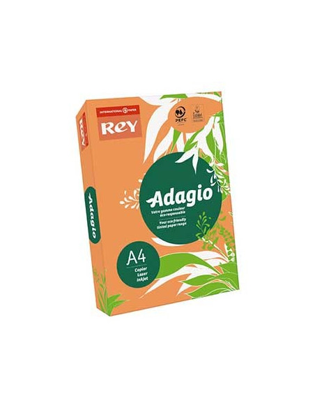 Papel Fotocopia Adagio(cd12)A4 80gr Laranja Fluor 1x500Fls