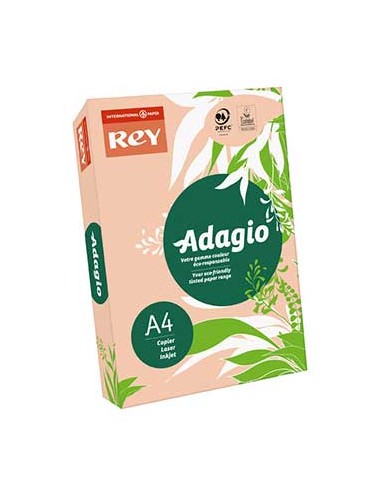 Papel Fotocopia Adagio(cd55) A4 80gr Pessego 1x500Fls