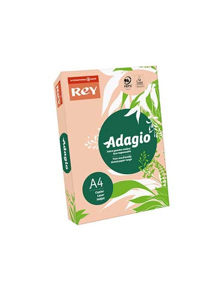 Papel Fotocopia Adagio(cd55) A4 80gr Pessego 1x500Fls
