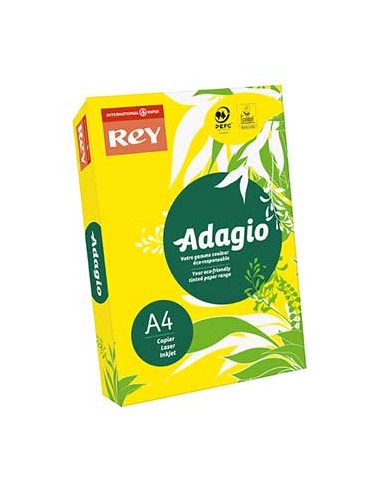 Papel Fotocopia Adagio(cd66) A4 80gr Amarelo Intenso 1x500Fl