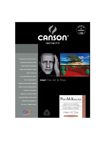 Papel Canson Infinity PrintMaking Rag A3 100% 310gr 25Fls