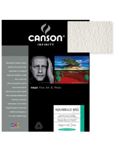 Papel Canson Infinity Aquarelle Rag A3 100% 310gr 25Fls