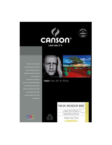 Papel Canson Infinity Velin Museum Rag A4 100% 315gr 10Fls