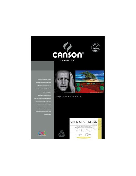 Papel Canson Infinity Velin Museum Rag A4 100% 315gr 10Fls