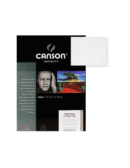 Papel Canson Infinity Ed. Etching Rag A4 100% 310gr 10Fls