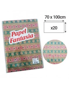 Papel Embrulho Fantasia  Luxos 70x100cm 20 Folhas