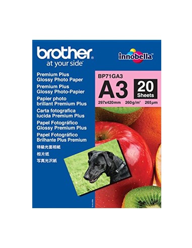 Papel BROTHER Fotográfico Mate A3 145gr 25 Folhas