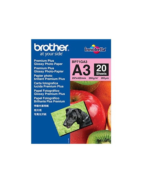 Papel BROTHER Fotográfico Mate A3 145gr 25 Folhas
