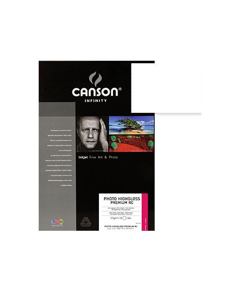 Papel Canson Infinity Photo HighGloss Prem RC A3+ 315g 25Fls