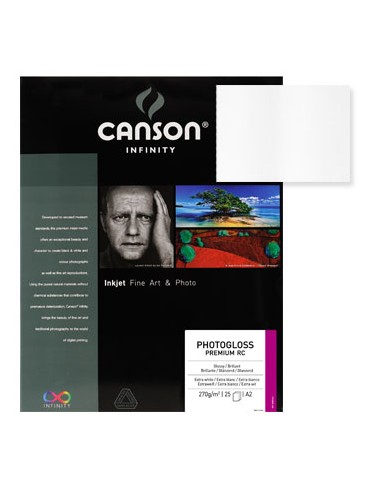 Papel Canson Infinity Photo Gloss Premium RC A3 270gr 25Fls