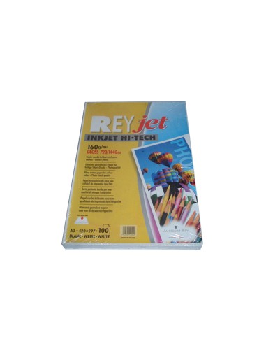 Papel InkJet A3 160gr Reyjet Glossy - 100 Folhas