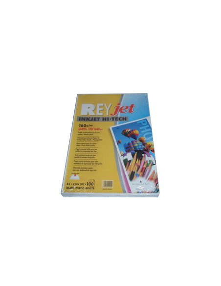 Papel InkJet A3 160gr Reyjet Glossy - 100 Folhas