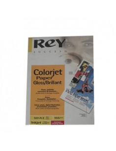 Papel  A3 155gr InkJet ReyColorjet Glossy/Brilhante - 50Fls