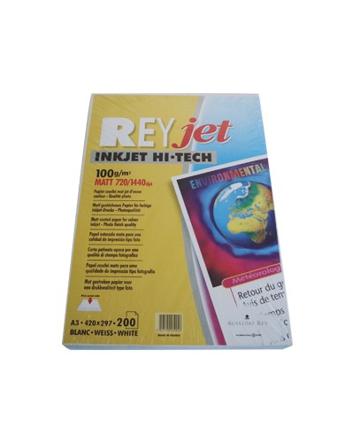 Papel InkJet A3 100gr ReyJet Hi-Tech - 200 Folhas