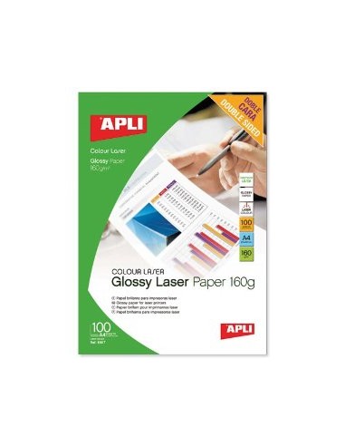 Papel 160gr fotografico brilhante Laser A4 100 Folhas