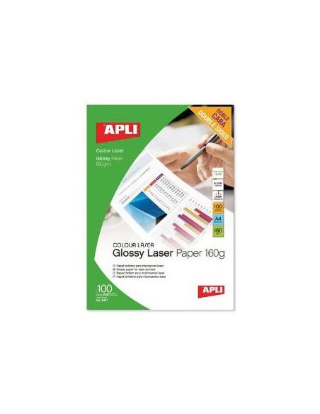 Papel 160gr fotografico brilhante Laser A4 100 Folhas