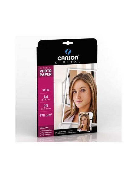 Papel 270gr Fotografico  Ultimate Satin  A4 p/InkJet 20Fls