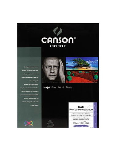 Papel Canson Infinity Rag Photograph Duo A4 100% 220gr 10Fls