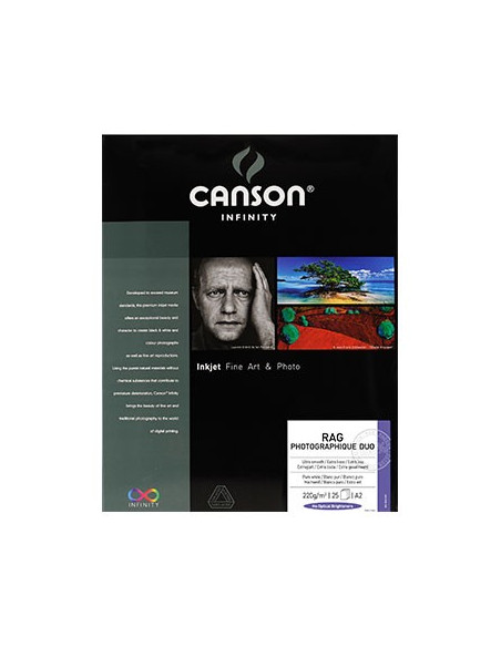 Papel Canson Infinity Rag Photograph Duo A4 100% 220gr 10Fls