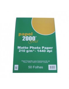 Papel 210gr Fotografico Matte  A4 p/ InkJet 50Fls