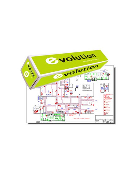 Papel Plotter 80gr 420mmx50mts Evolution Pack 2 Rolos