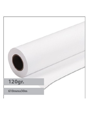 Papel Plotter Revestido 120gr 610mmx30mts Evolution -1Rolo