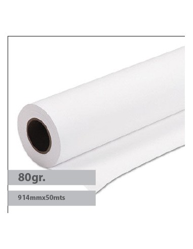 Papel Plotter 80gr 914mmx50mts Navigator (Pack 4 Rolos)