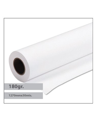 Papel Premium Coated 180gr 1270mmx30mts - 1 Rolo