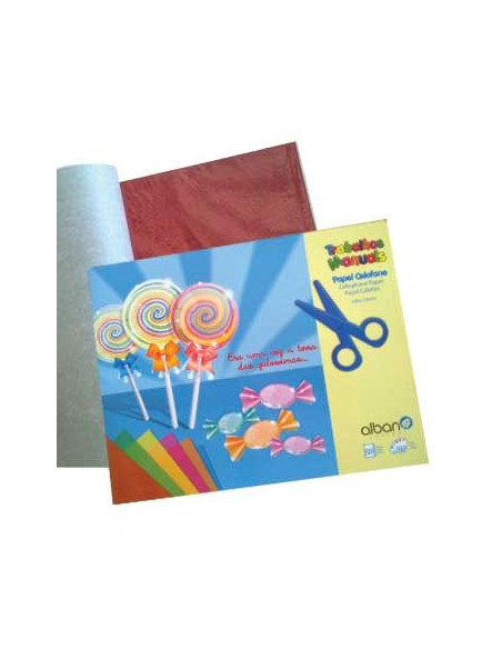 Bloco Papel de Celofane 24x31cm 20 Folhas Cores Sortidas