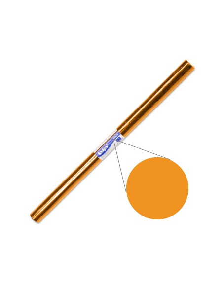 Papel Celofane 50x65cm Rolo 25 Folhas Cor Laranja