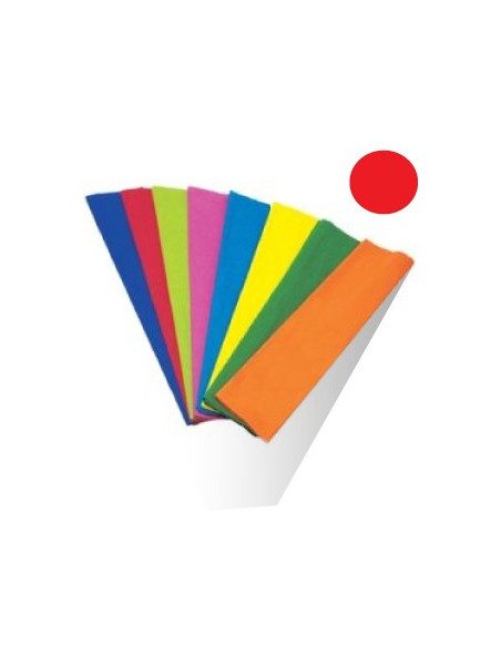 Papel Crepe 50x250cm Rolo Cor Vermelho