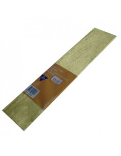 Papel Crepe 150x50cm Rolo Cor Ouro Metalizado