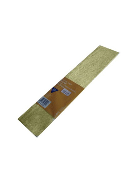 Papel Crepe 150x50cm Rolo Cor Ouro Metalizado