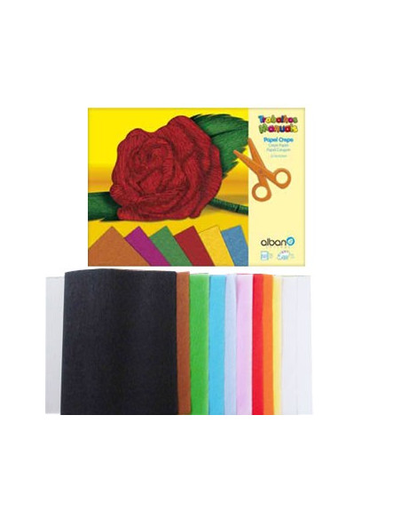 Bloco Papel Crepe A4 20 Folhas 240x310mm Cores Sortidas
