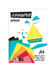 Papel Lustro A4 10 Folhas Cores Sortidas