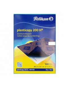 Papel Quimico Azul p/escrita a mao  (21x29,7) cx 100