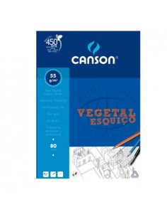 Papel Vegetal (Esquico) Canson A3 55gr 80 Folhas
