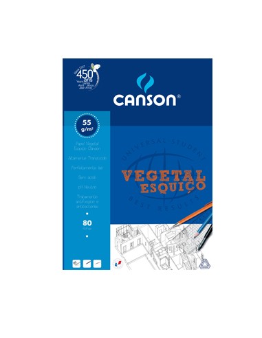 Papel Vegetal (Esquico) Canson A3 55gr 80 Folhas