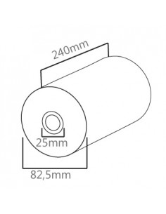 Rolo Papel 82,5x240x25-1un