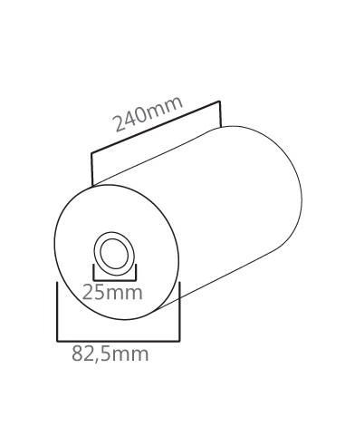 Rolo Papel 82,5x240x25-1un