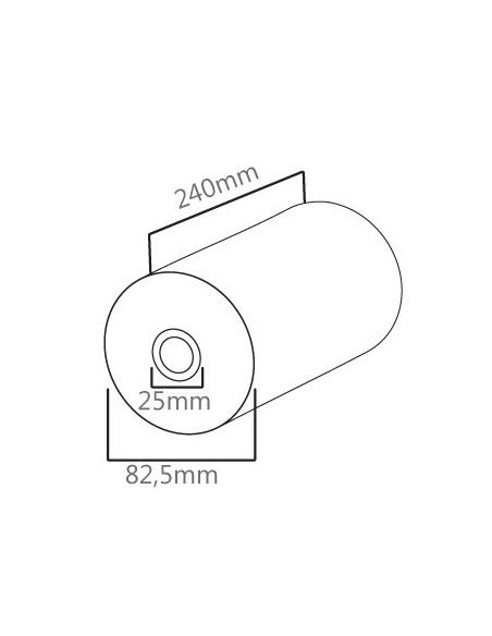 Rolo Papel 82,5x240x25-1un
